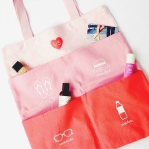 Victoria’s Secret Pink Beach Tote Bag with multiple pockets
